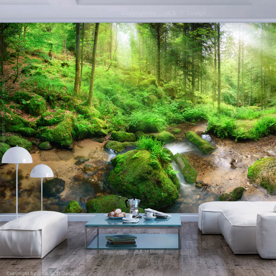 ⁨Self-adhesive mural - Damp Forest (size 98x70)⁩ at Wasserman.eu