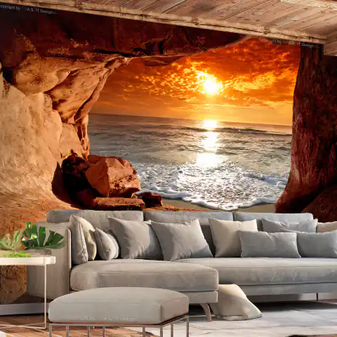 ⁨Wall mural - Exit from the cave (size 100x70)⁩ at Wasserman.eu