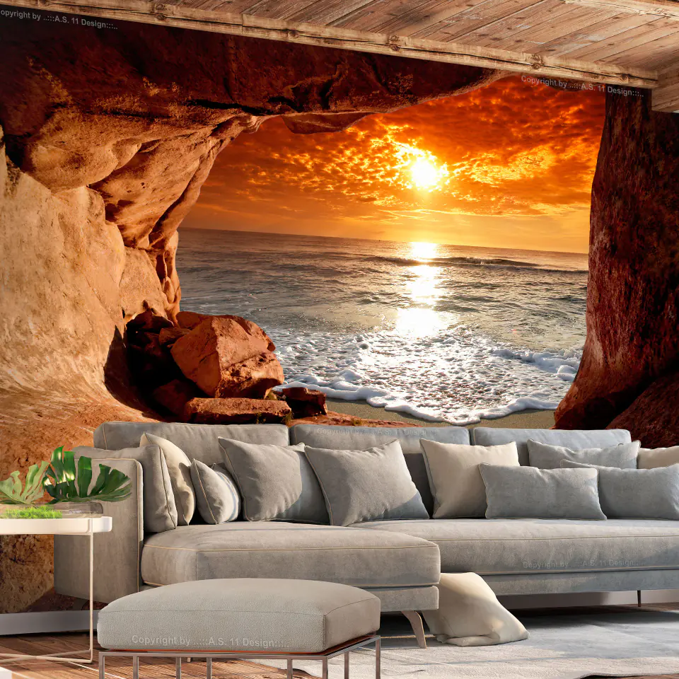 ⁨Wall mural - Exit from the cave (size 100x70)⁩ at Wasserman.eu