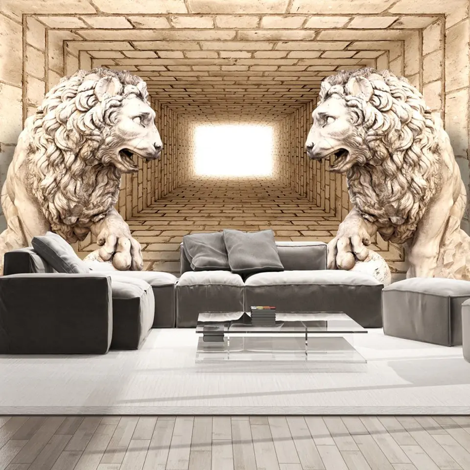 ⁨Self-adhesive mural - The Mystery of Lions (size 98x70)⁩ at Wasserman.eu