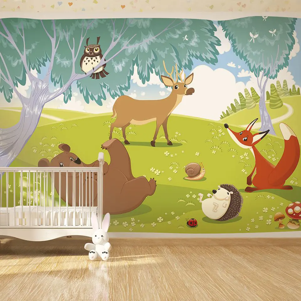 ⁨Self-adhesive wall mural - Forest animals (size 98x70)⁩ at Wasserman.eu