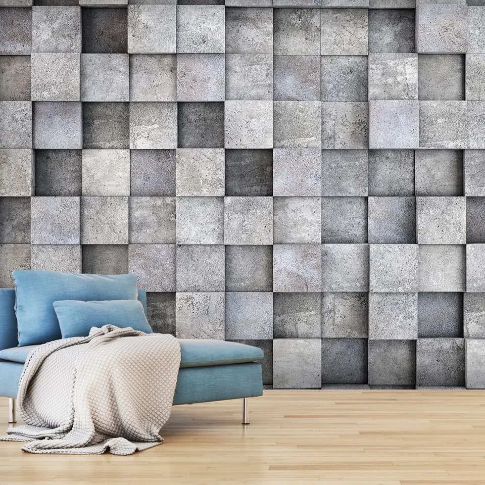 Self-adhesive wall mural - Concrete cube (size 98x70) at Wasserman.eu