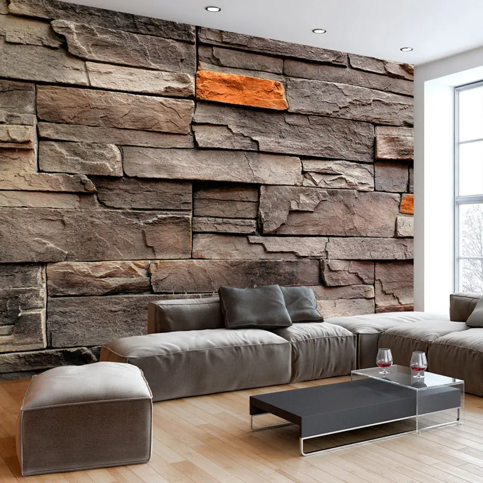 ⁨Self-adhesive mural - Stone rock (size 98x70)⁩ at Wasserman.eu