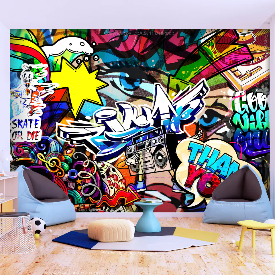 ⁨Self-adhesive wall mural - Metropolis language (size 98x70)⁩ at Wasserman.eu