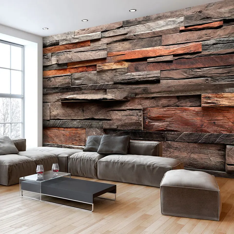 ⁨Self-adhesive wall mural - Rustic style: Old forest (size 98x70)⁩ at Wasserman.eu
