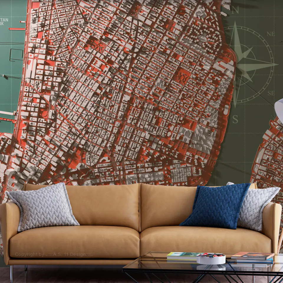 ⁨Wall mural - Let's meet in Manhattan (size 100x70)⁩ at Wasserman.eu