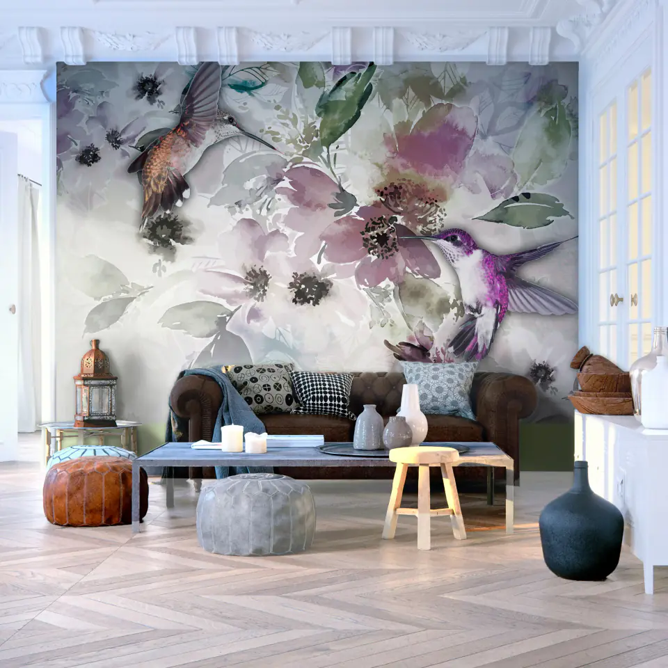 ⁨Self-adhesive mural - Nature in watercolor (size 98x70)⁩ at Wasserman.eu