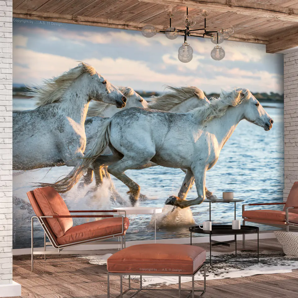 ⁨Self-adhesive mural - Wild race (size 98x70)⁩ at Wasserman.eu