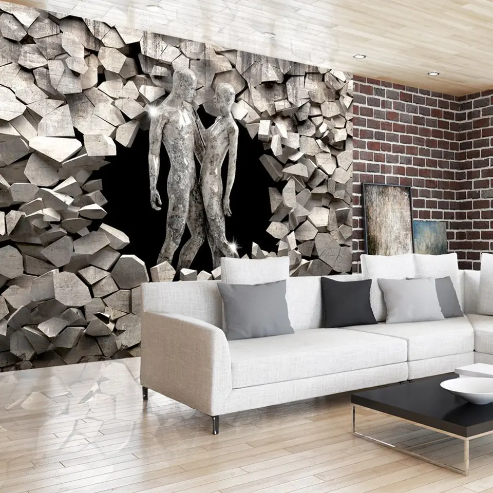 ⁨Self-adhesive wall mural - Love made of stone (size 98x70)⁩ at Wasserman.eu