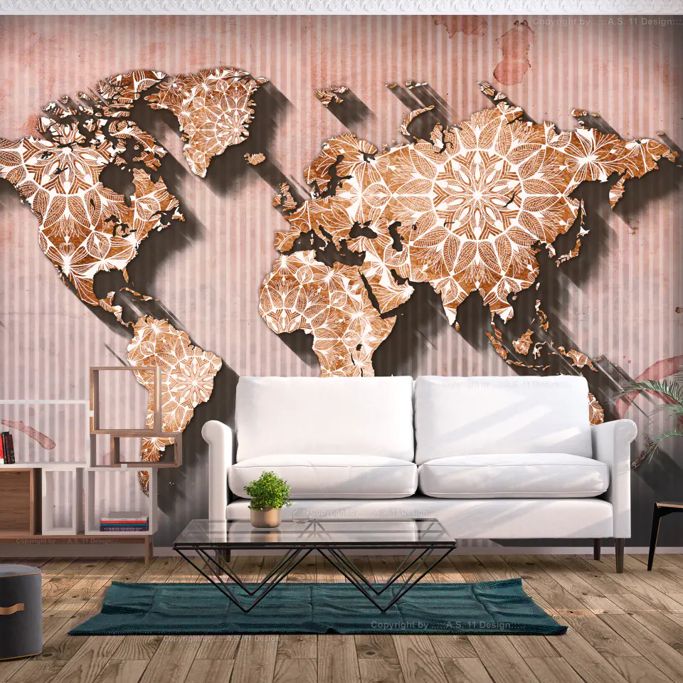 ⁨Fototapeta - Orientalna mapa (rozmiar 343x245, wykończenie Samoprzylepna)⁩ w sklepie Wasserman.eu