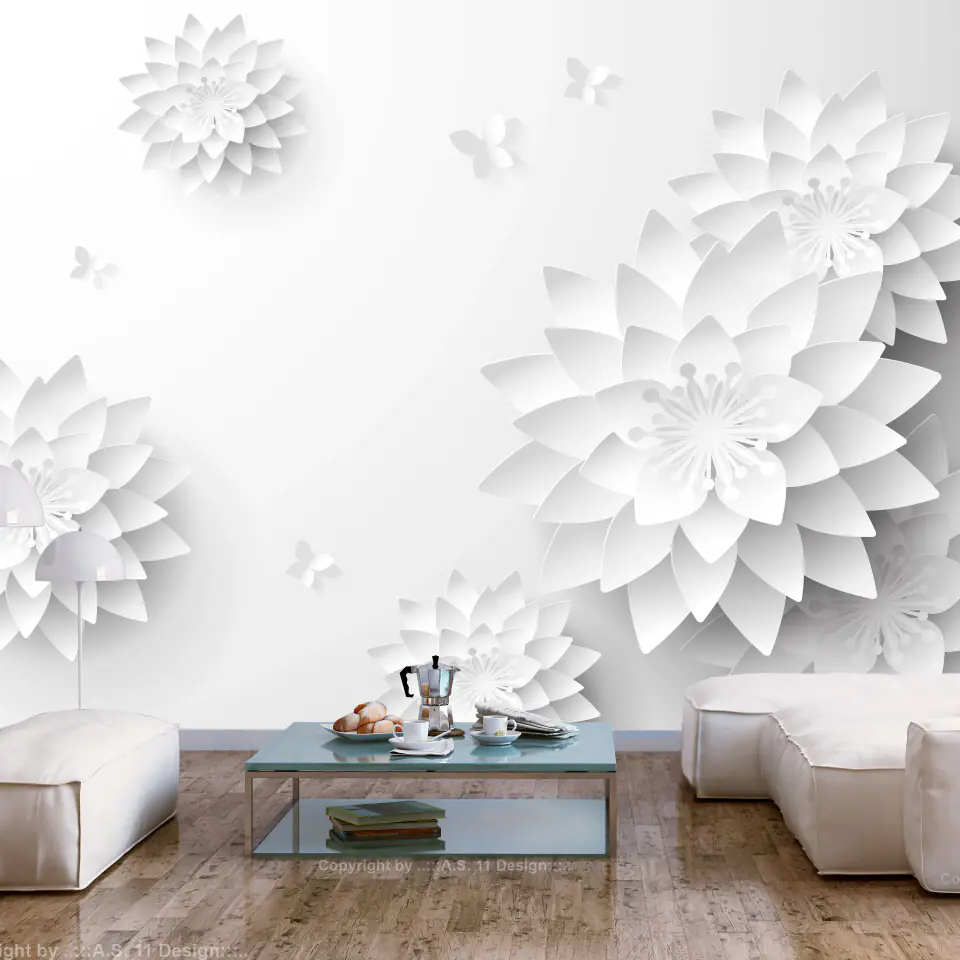 ⁨Self-adhesive mural - Oriental flowers (size 98x70)⁩ at Wasserman.eu
