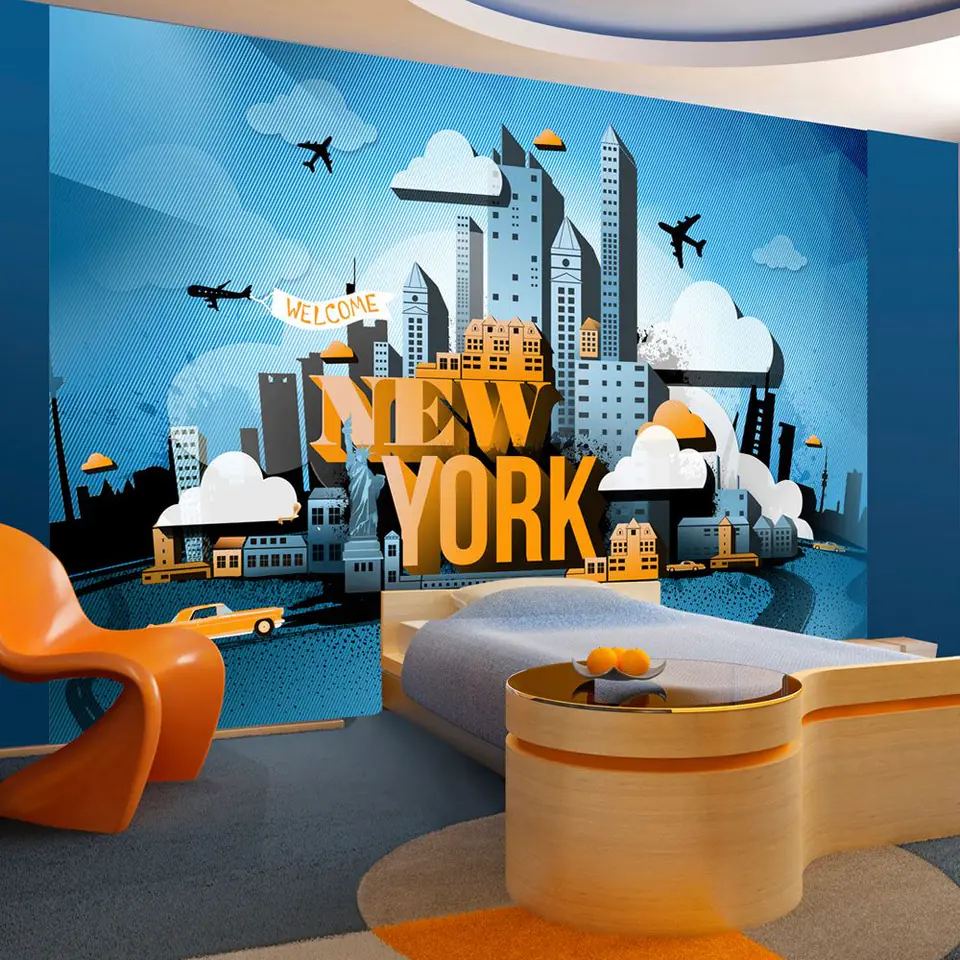 ⁨Wall mural - New York - welcome (size 200x140)⁩ at Wasserman.eu
