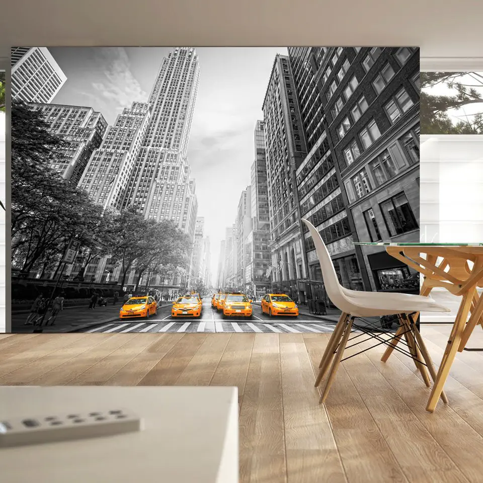 ⁨Wall mural - New York - yellow taxis (size 100x70)⁩ at Wasserman.eu