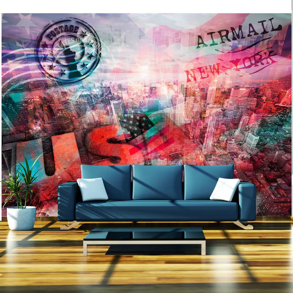 ⁨Wall mural - NYC - patriotic theme (size 100x70)⁩ at Wasserman.eu