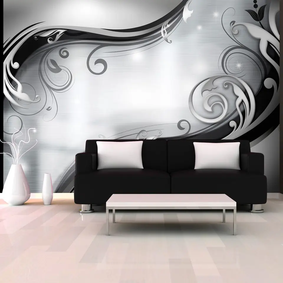 ⁨Wall mural - Gray wall (size 200x140)⁩ at Wasserman.eu
