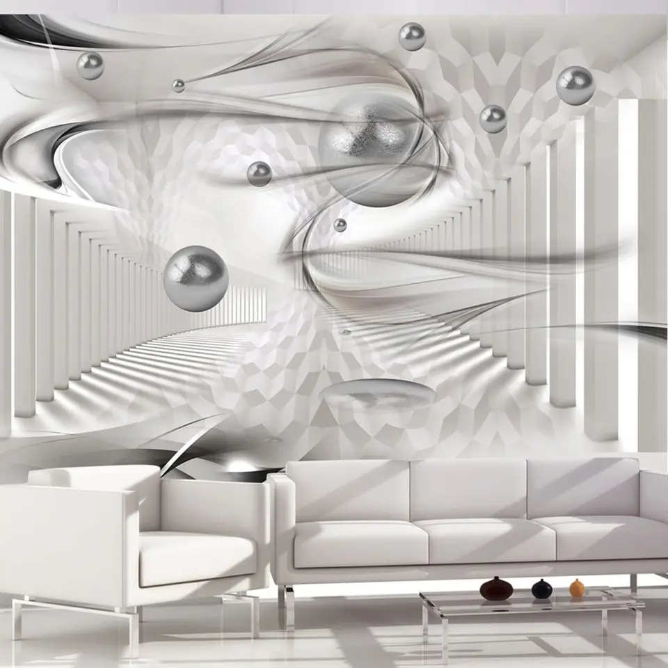 ⁨Wall mural - White balls (size 100x70)⁩ at Wasserman.eu