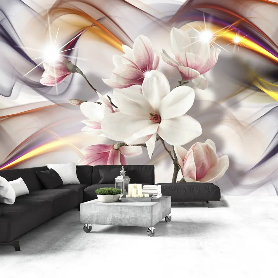 ⁨Fototapeta - Artystyczne Magnolie (rozmiar 200x140, wykończenie Standard)⁩ w sklepie Wasserman.eu