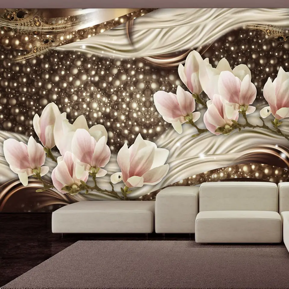 ⁨Fototapeta - Perły i magnolie (rozmiar 294x210, wykończenie Samoprzylepna)⁩ w sklepie Wasserman.eu