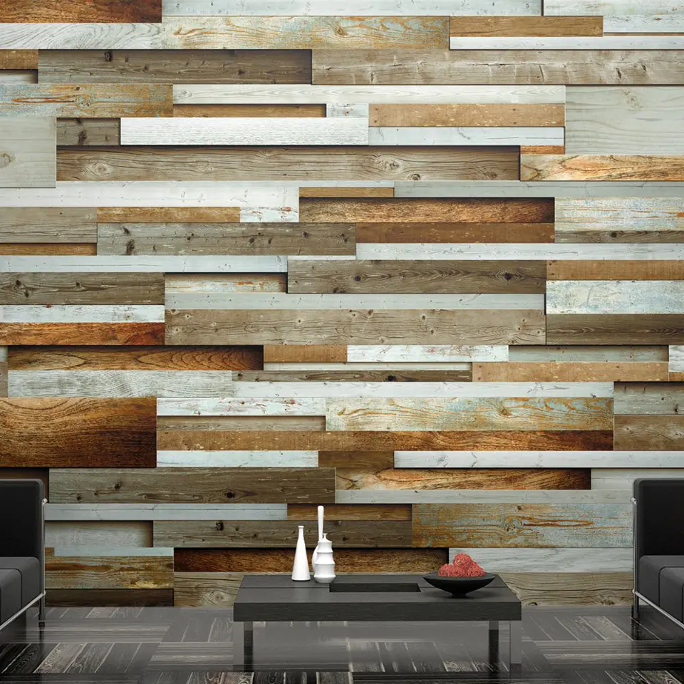 ⁨Wall mural - Wooden counter (size 150x105)⁩ at Wasserman.eu