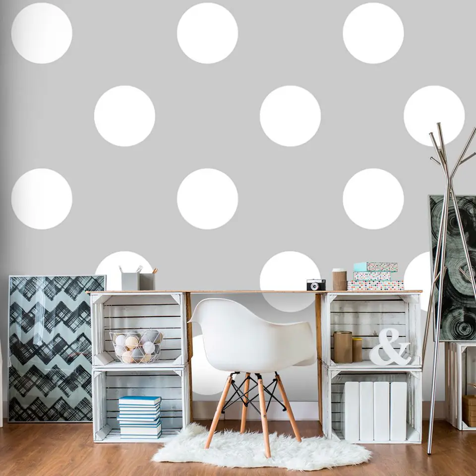 ⁨Wall mural - Cute polka dots (size 300x210)⁩ at Wasserman.eu
