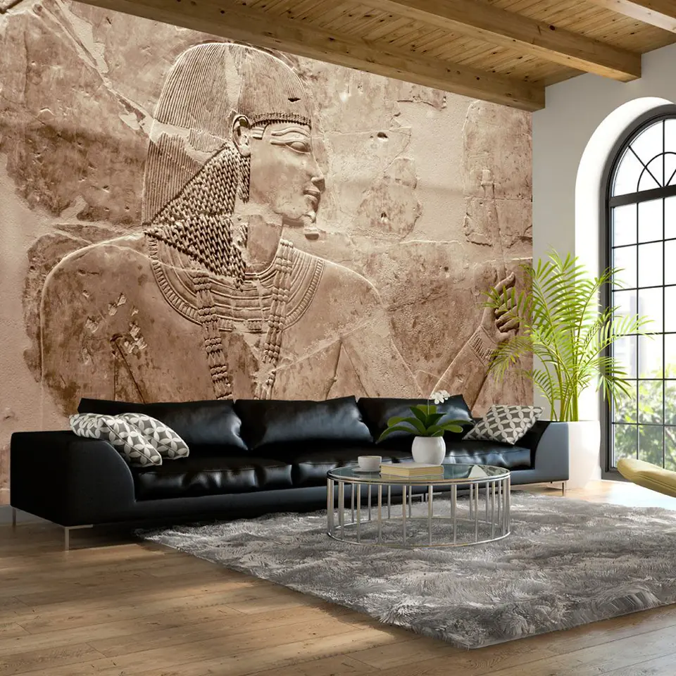 ⁨Wall mural - Stone pharaoh (size 300x210)⁩ at Wasserman.eu