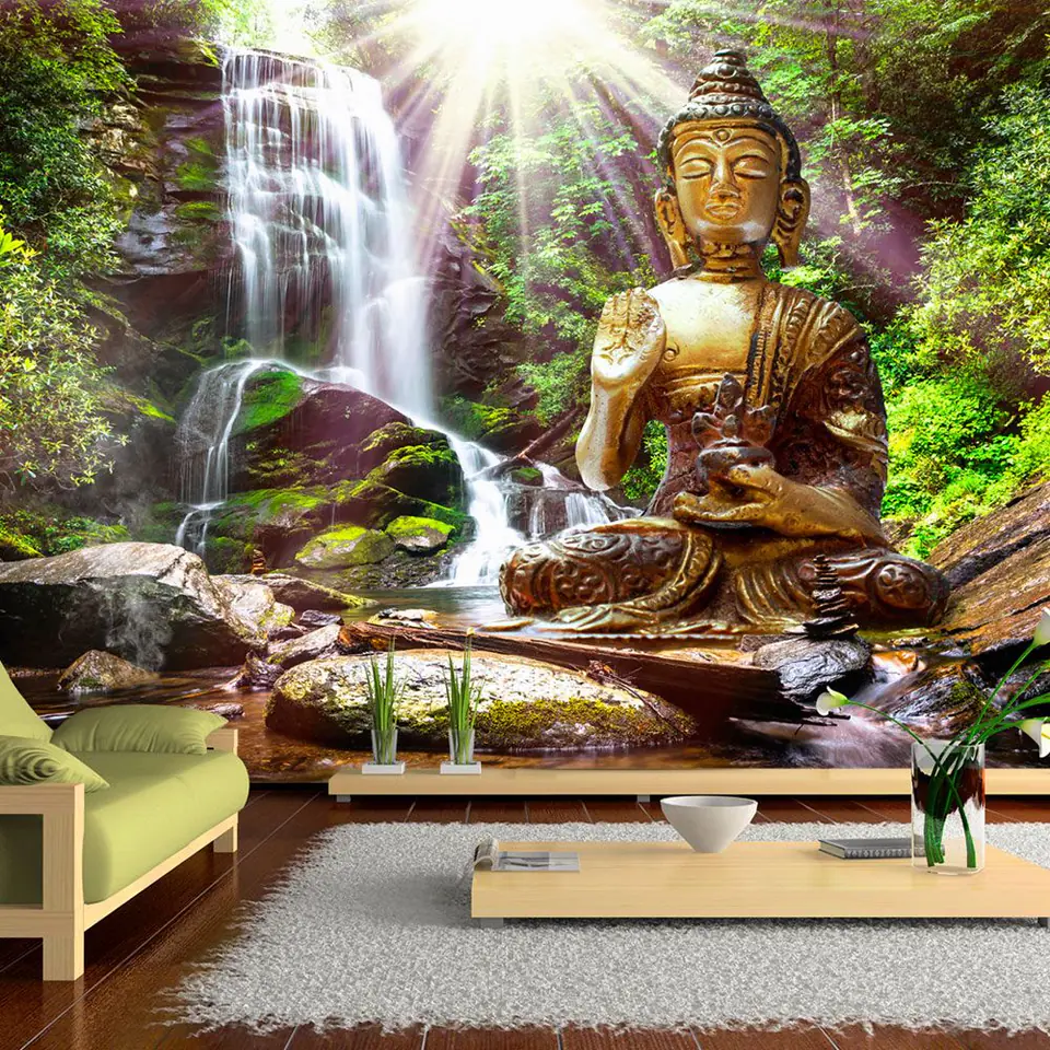 ⁨Wall mural - Forest prayer (size 150x105)⁩ at Wasserman.eu