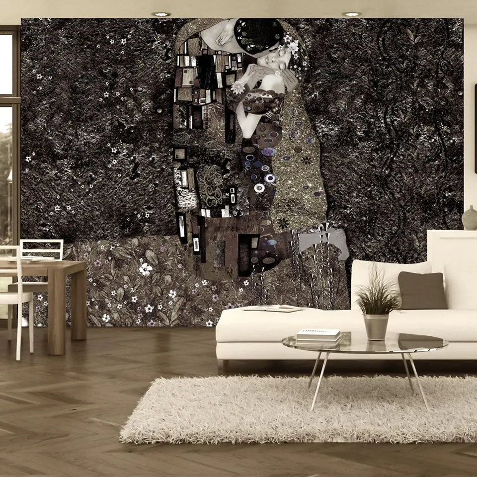 ⁨Fototapeta - Klimt inspiracja - Wspomnienie czułości (rozmiar 98x70, wykończenie Samoprzylepna)⁩ w sklepie Wasserman.eu