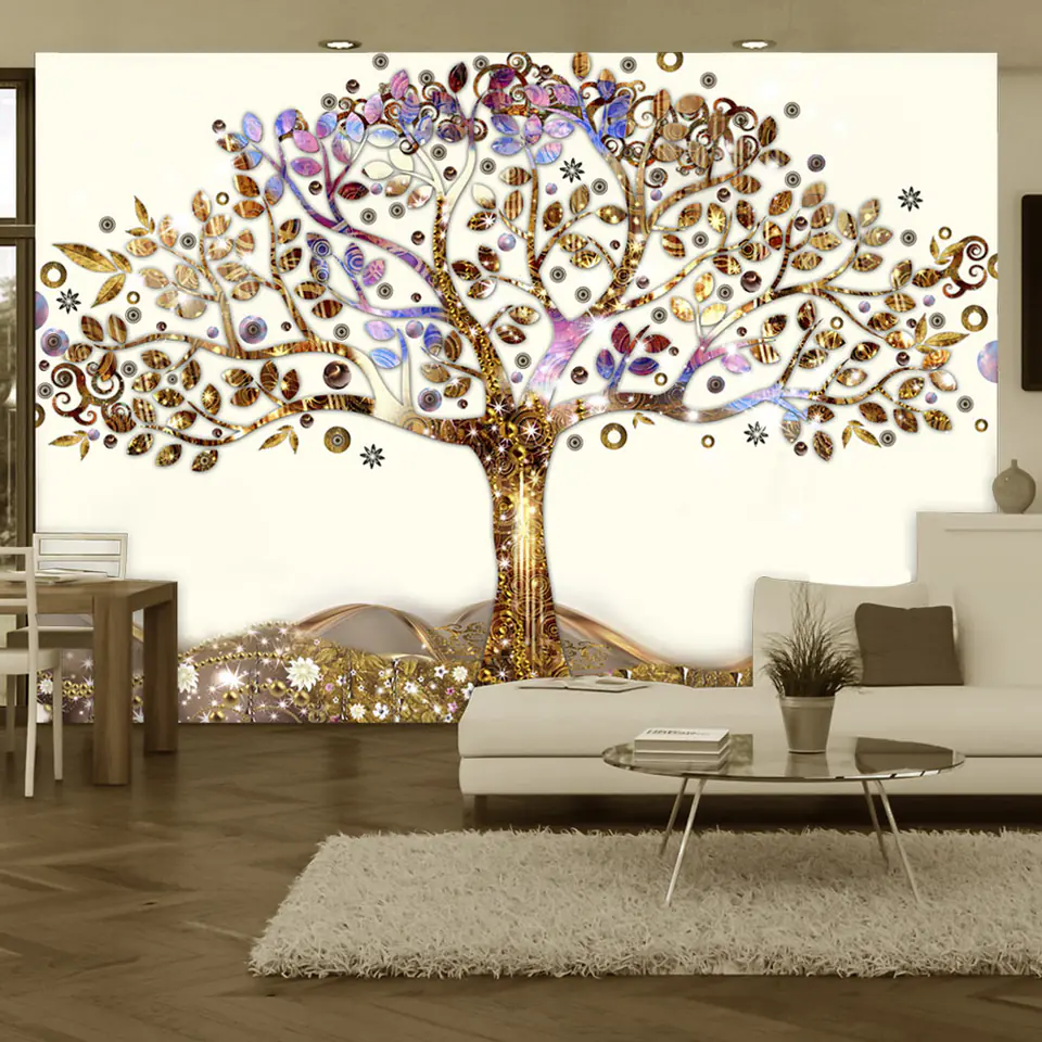 ⁨Wall mural - Golden tree (size 300x210)⁩ at Wasserman.eu