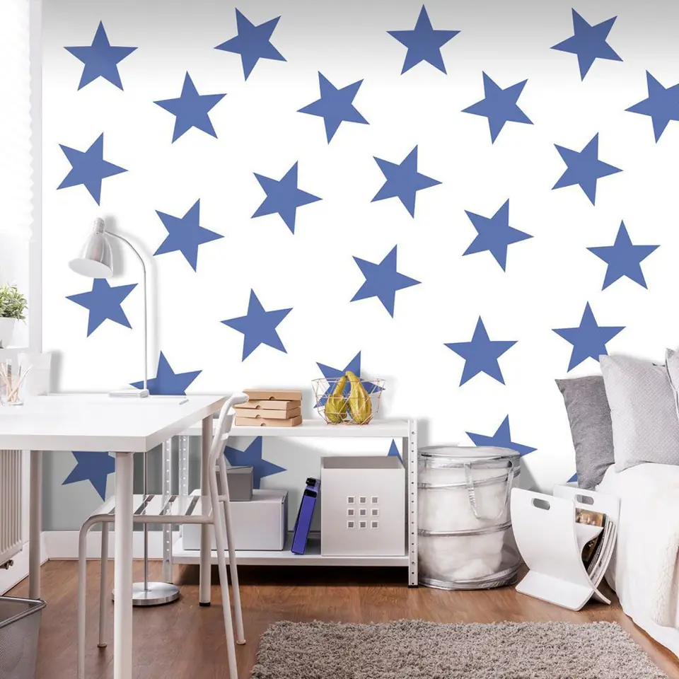 ⁨Wall mural - Blue star (size 100x70)⁩ at Wasserman.eu