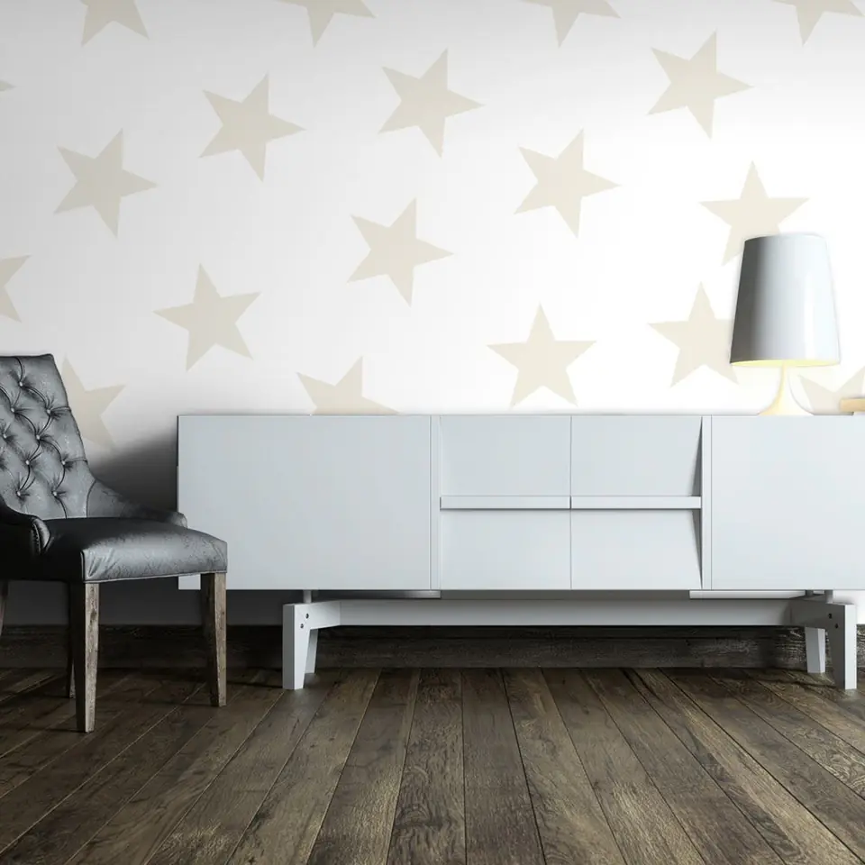 ⁨Wall mural - Beige star (size 200x140)⁩ at Wasserman.eu