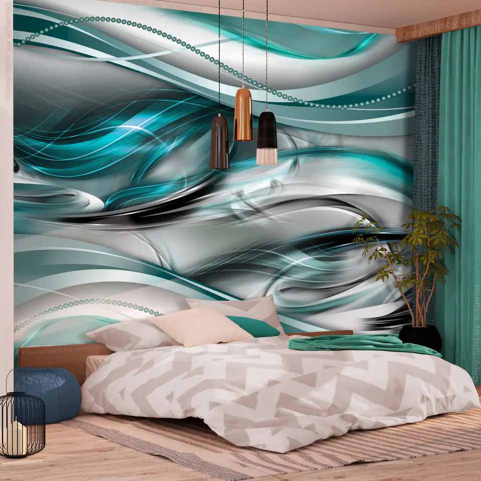 ⁨Wall mural - Tunnels (green) (size 100x70)⁩ at Wasserman.eu