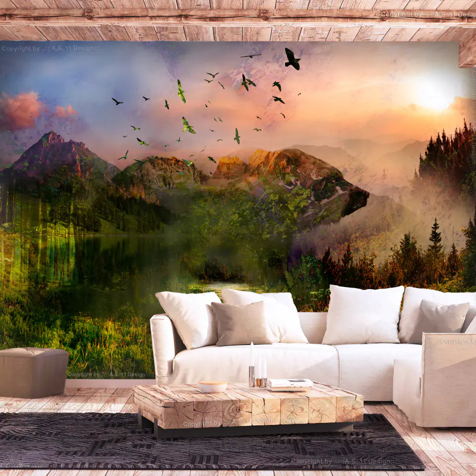 ⁨Wall mural - Bear in the mountains (size 100x70)⁩ at Wasserman.eu