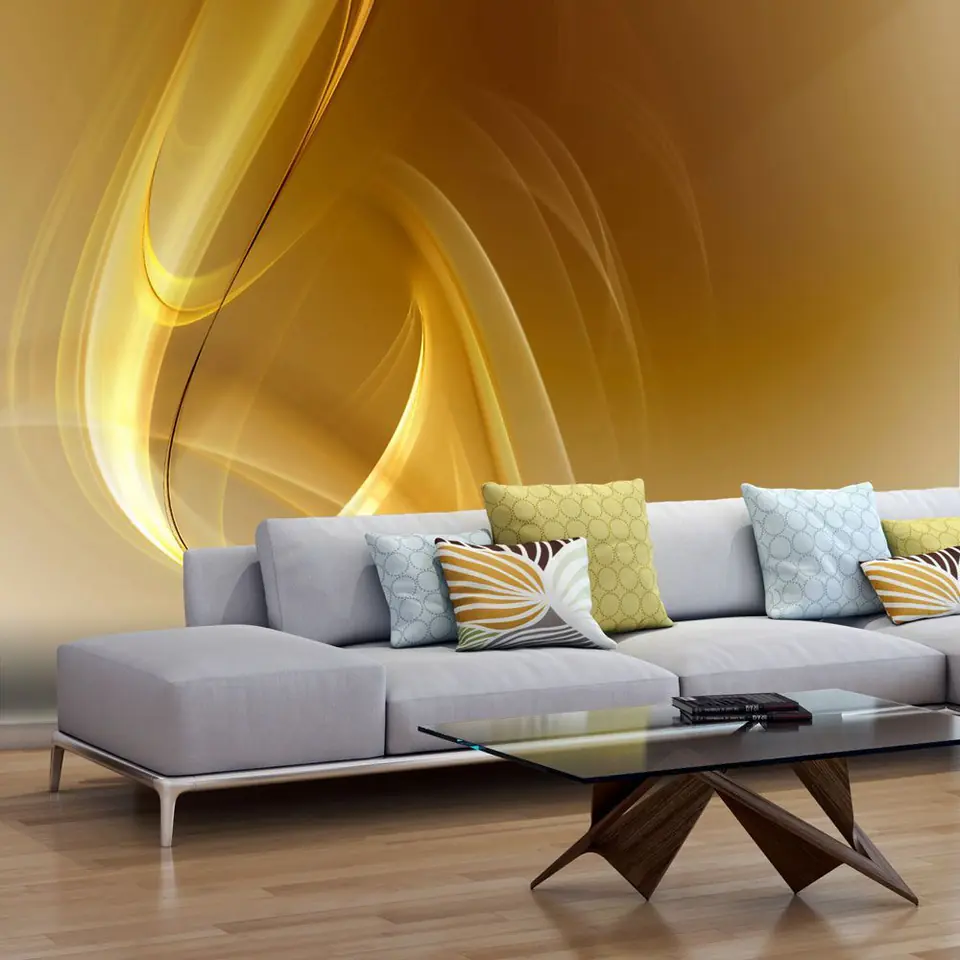 ⁨Wall mural - Gold fractal background (size 200x154)⁩ at Wasserman.eu