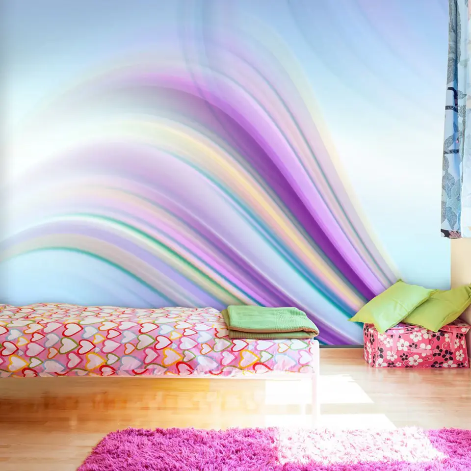 ⁨Wall mural - Rainbow abstract background (size 200x154)⁩ at Wasserman.eu