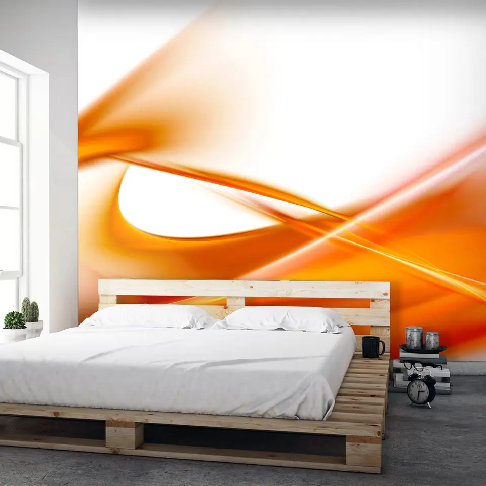 ⁨Wall mural - abstract - orange (size 200x154)⁩ at Wasserman.eu