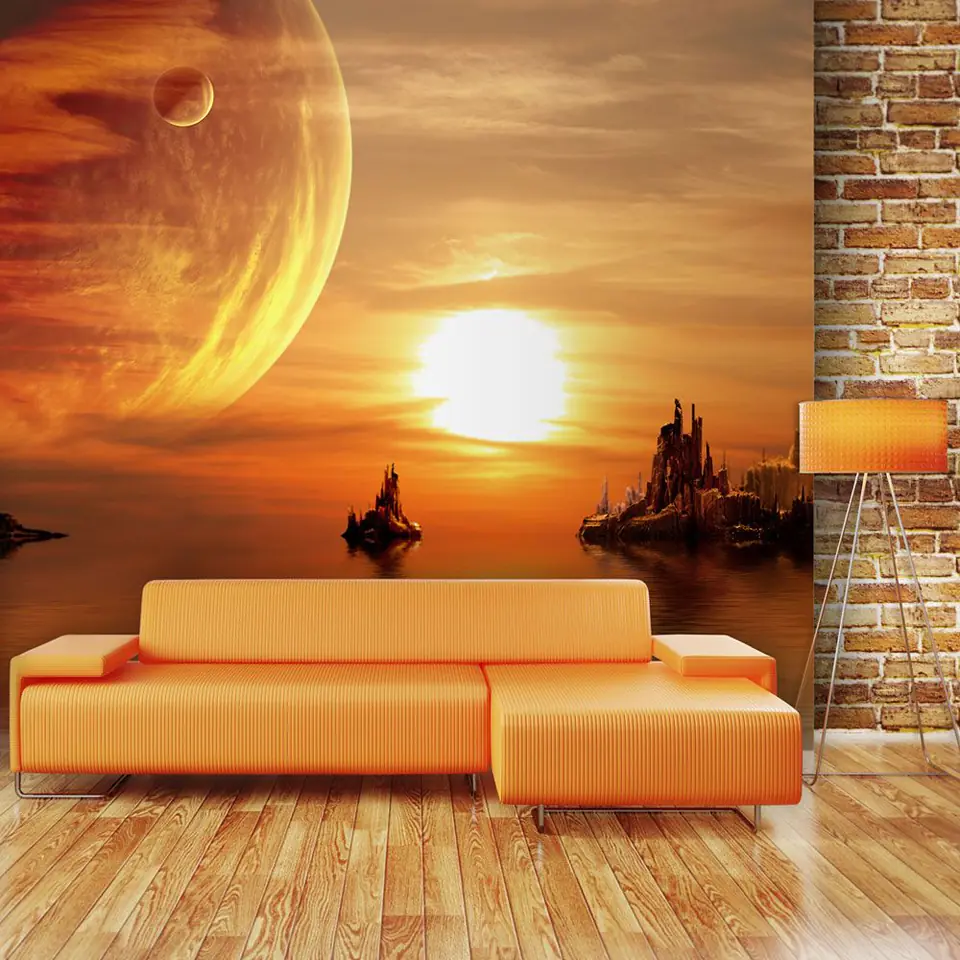 ⁨Wall mural - Fantasy sunset (size 200x154)⁩ at Wasserman.eu