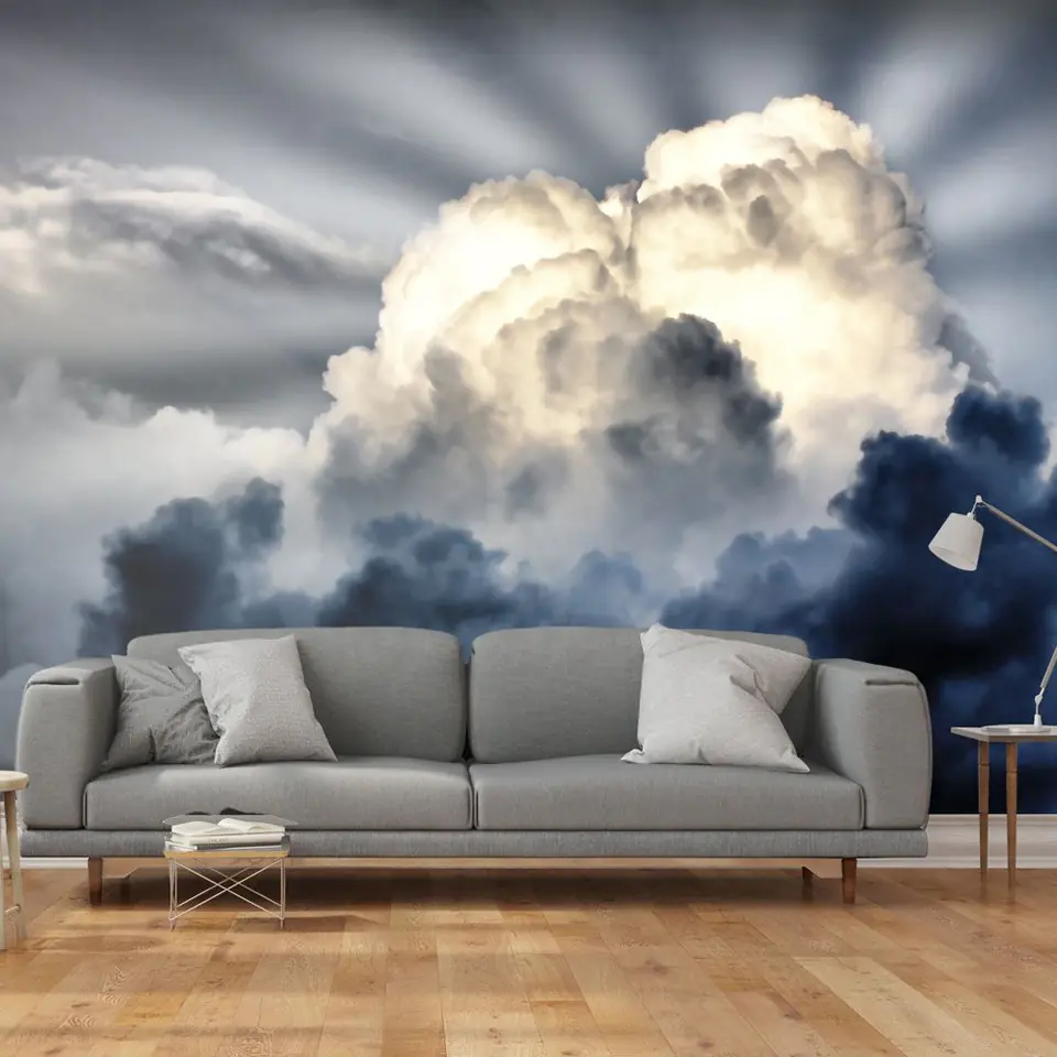 ⁨Wall mural - Rays in the sky (size 200x154)⁩ at Wasserman.eu
