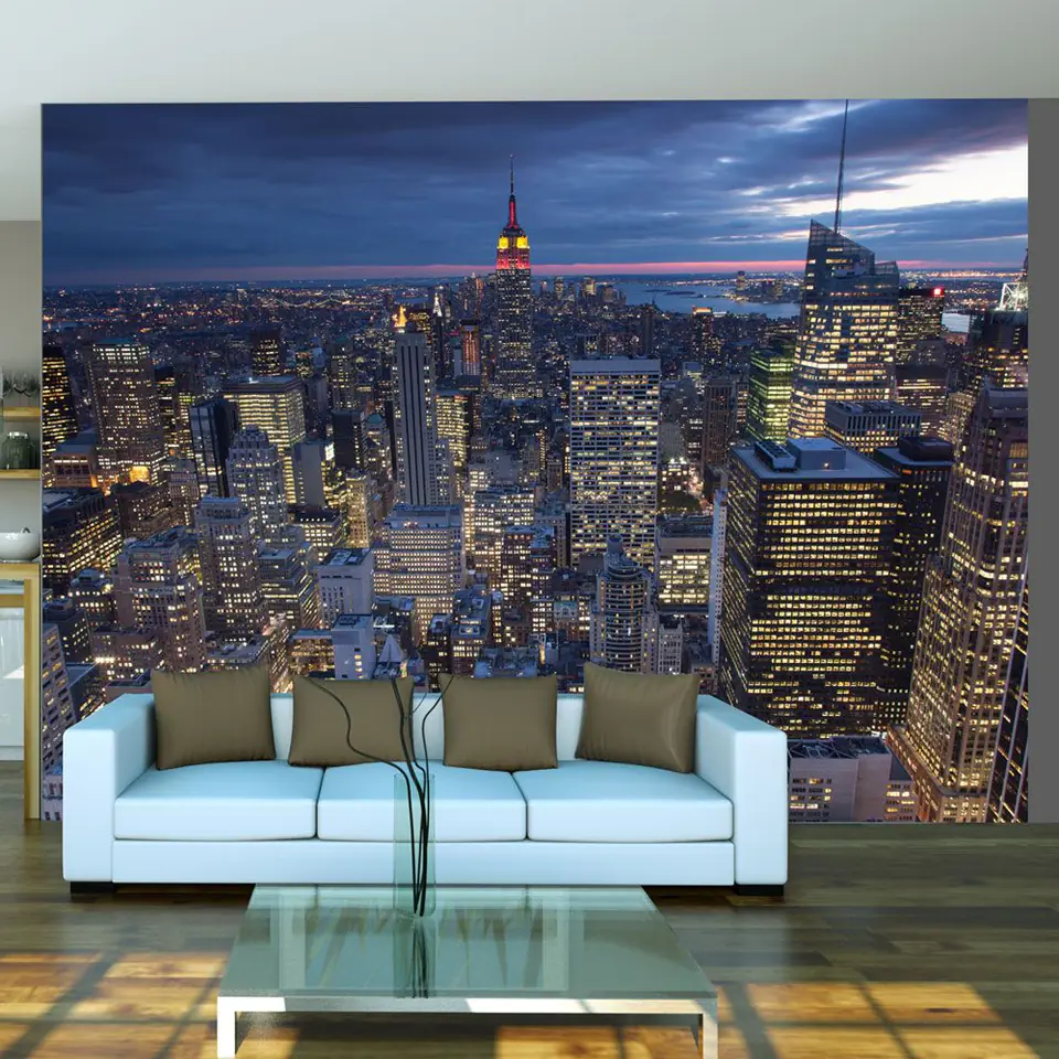 ⁨Wall mural - New York - night (size 200x154)⁩ at Wasserman.eu