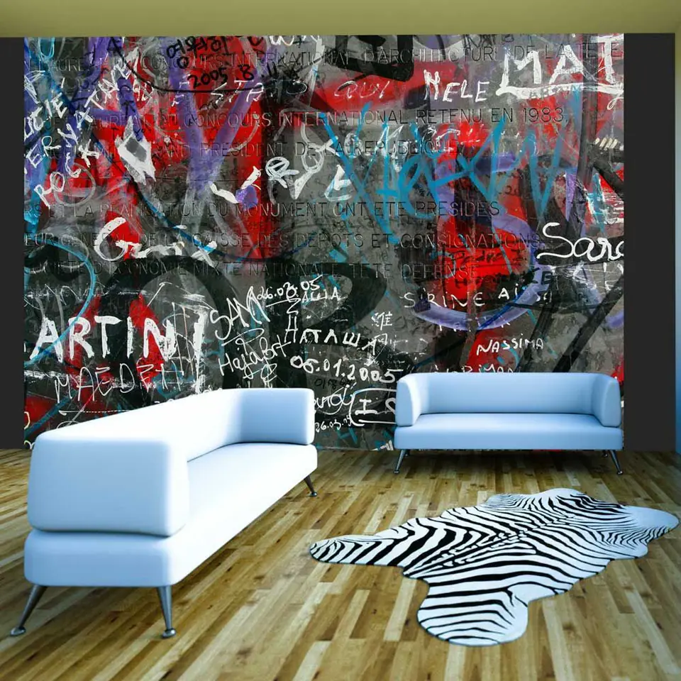 ⁨Wall mural - Urban graffiti (size 250x193)⁩ at Wasserman.eu