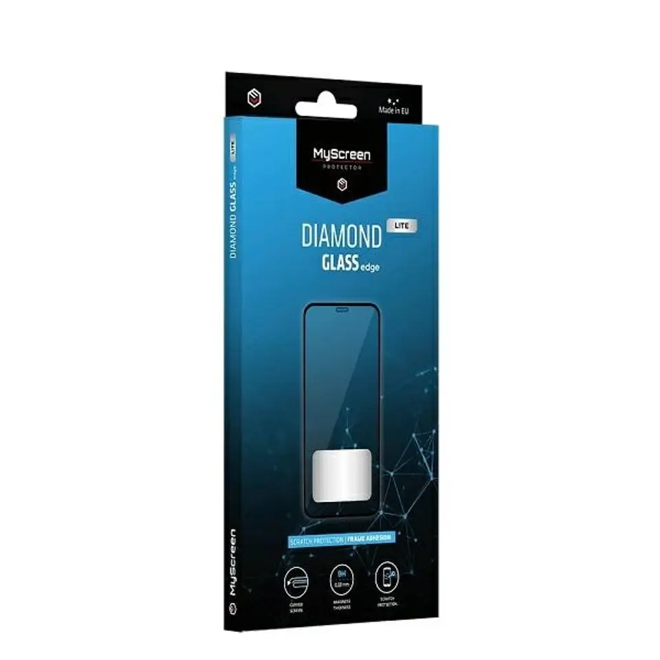 ⁨Tempered Glass Diamond Lite Edge FG Samsung A21 A215 Black⁩ at Wasserman.eu