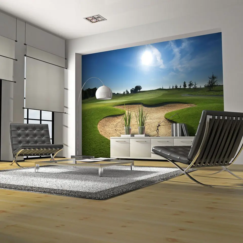 ⁨Fototapeta - Pole golfowe (rozmiar 196x154, wykończenie Samoprzylepna)⁩ w sklepie Wasserman.eu