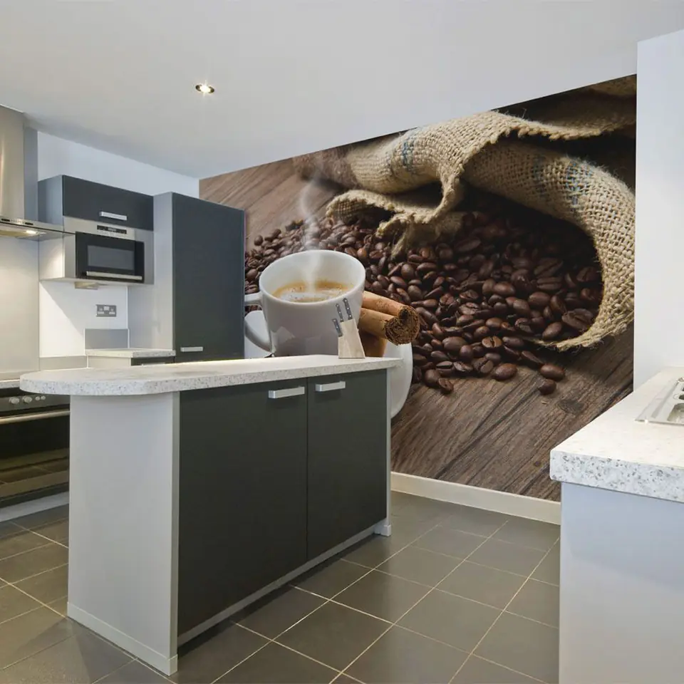 ⁨Wall mural - Star anise coffee (size 200x154)⁩ at Wasserman.eu