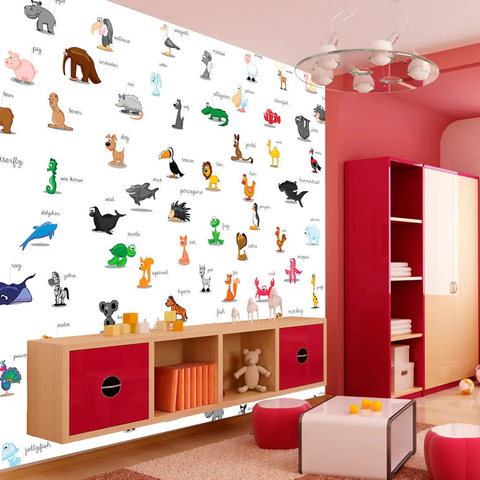 ⁨Wall mural - animals (for children) (size 200x154)⁩ at Wasserman.eu