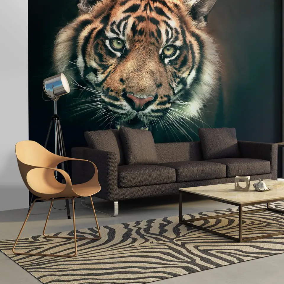 ⁨Fototapeta - Tygrys bengalski (rozmiar 392x309, wykończenie Samoprzylepna)⁩ w sklepie Wasserman.eu