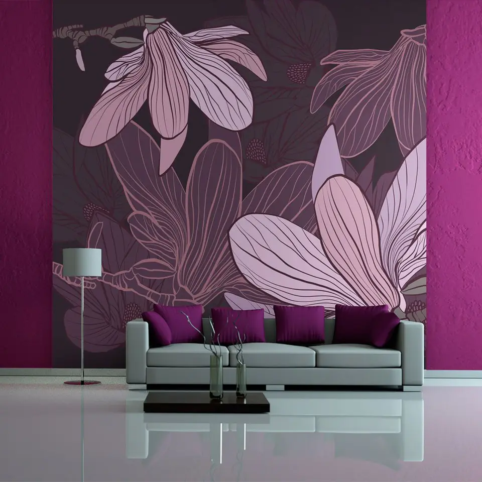 ⁨Wall mural - Dreamy flowers (size 350x270)⁩ at Wasserman.eu