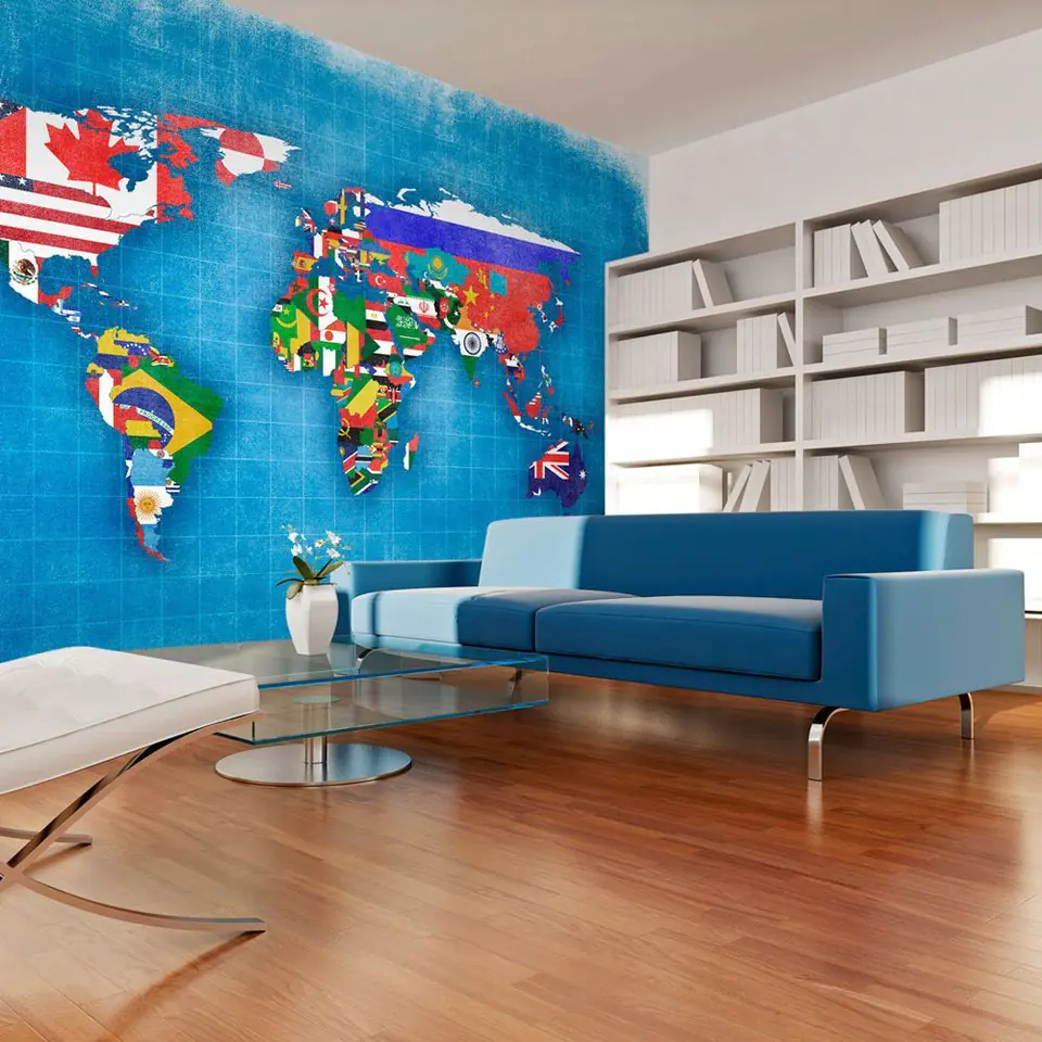 ⁨Wall mural - Flags of countries (size 200x154)⁩ at Wasserman.eu