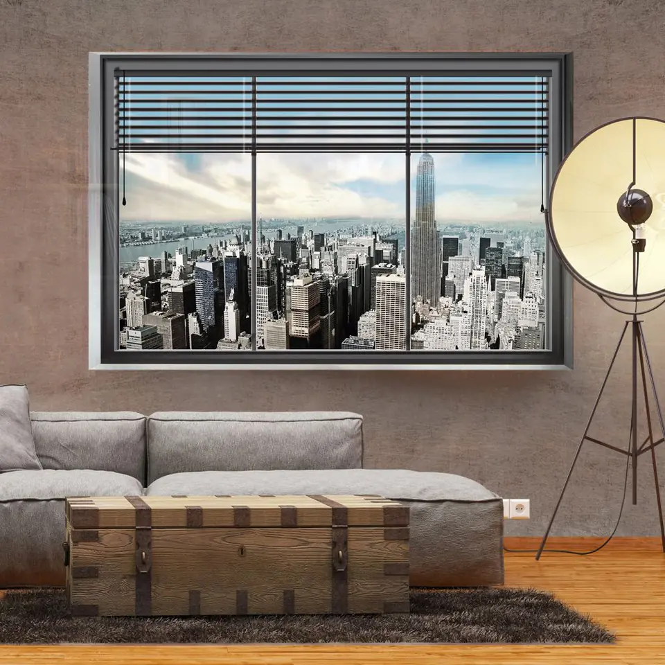 ⁨Wall mural - New York window (size 350x245)⁩ at Wasserman.eu