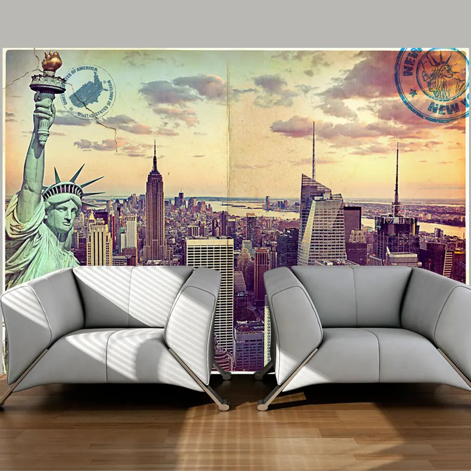 Wall mural - Postcard from New York (size 200x140) at Wasserman.eu