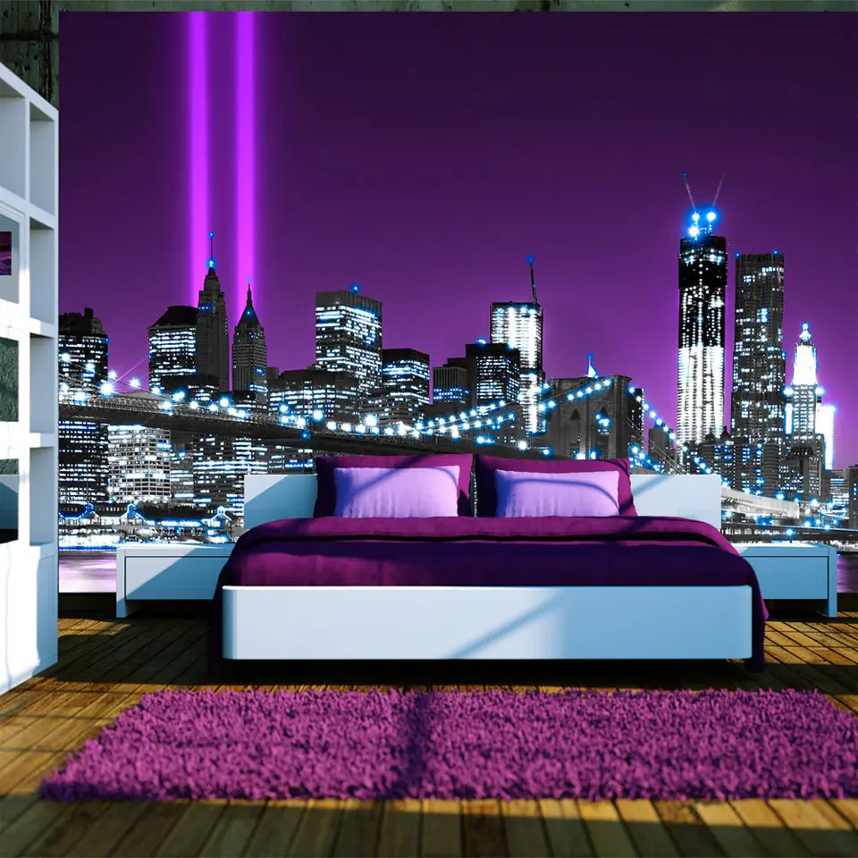 ⁨Wall mural - Luminous Manhattan (size 250x175)⁩ at Wasserman.eu