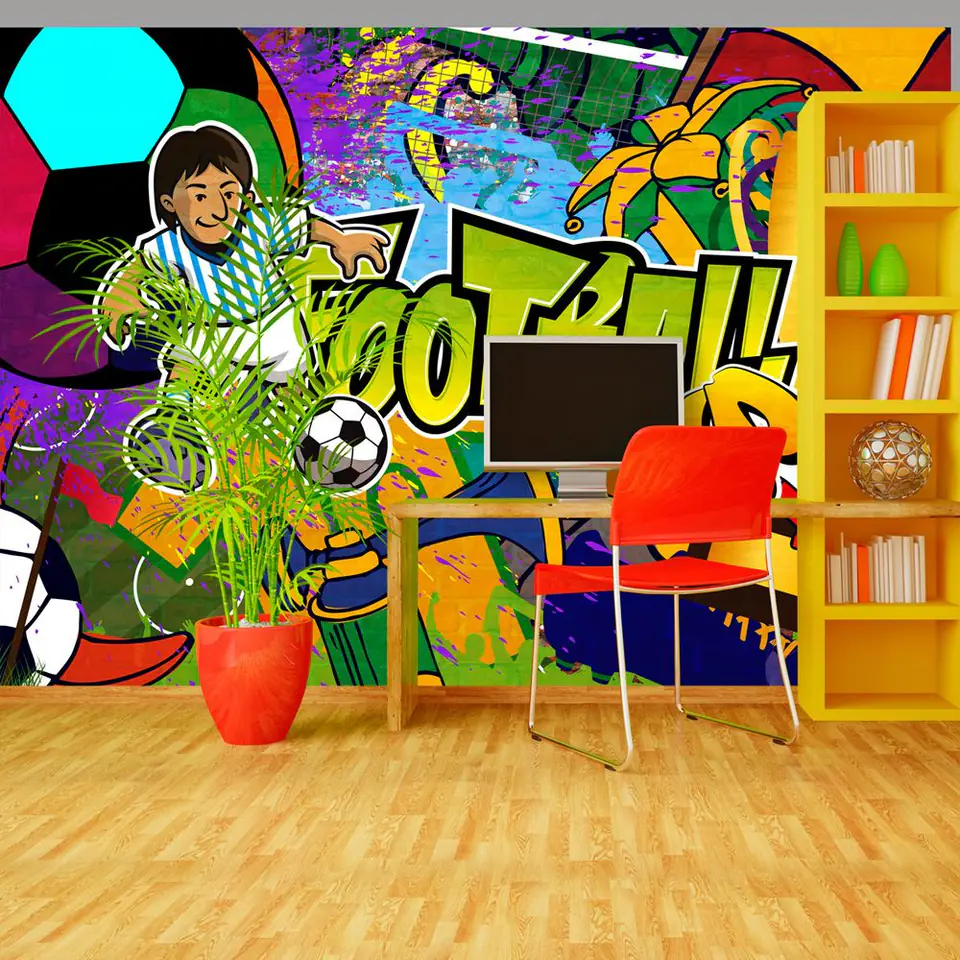 ⁨Fototapeta - Football Cup (rozmiar 100x70, wykończenie Standard)⁩ w sklepie Wasserman.eu